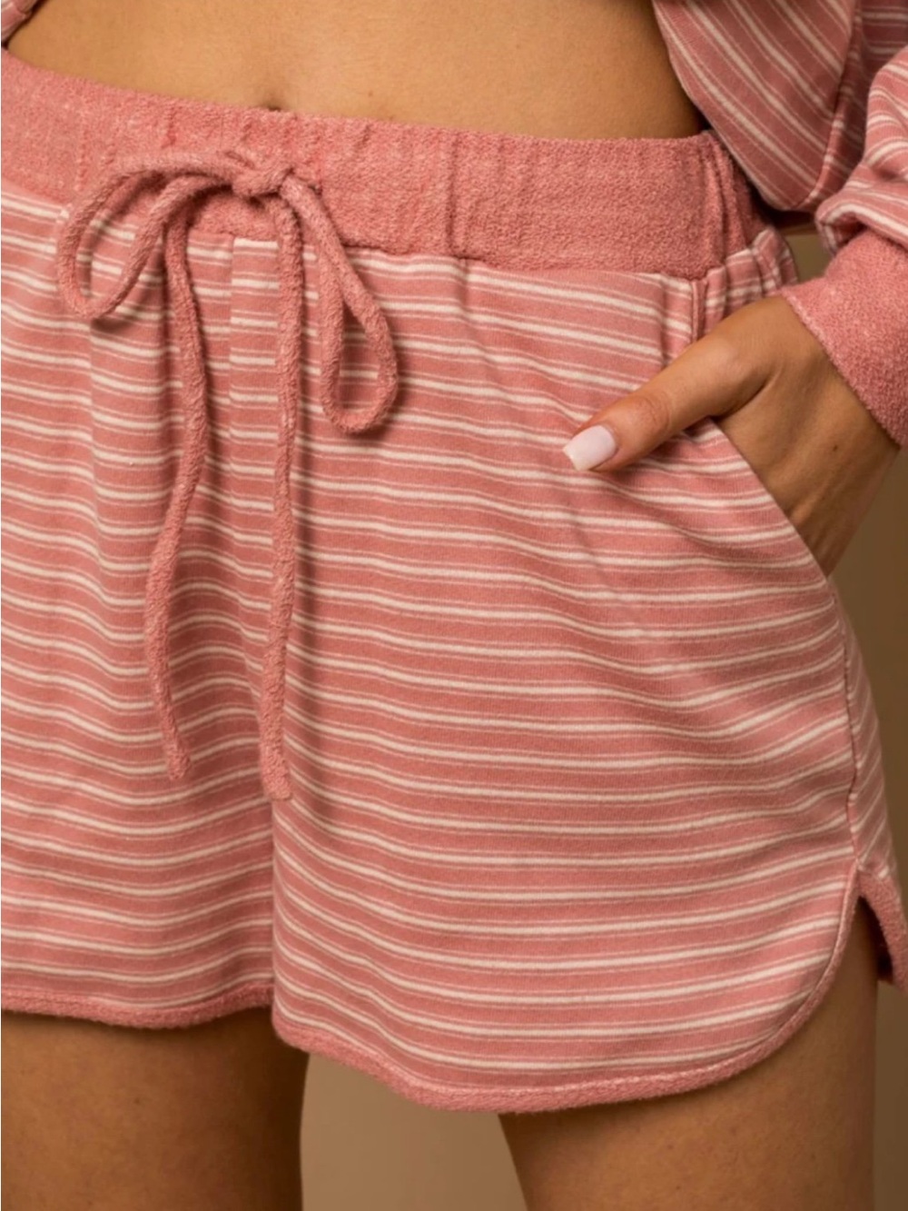 Gilli Pink & White Striped Lounge Shorts | Plus Size 3X NWT